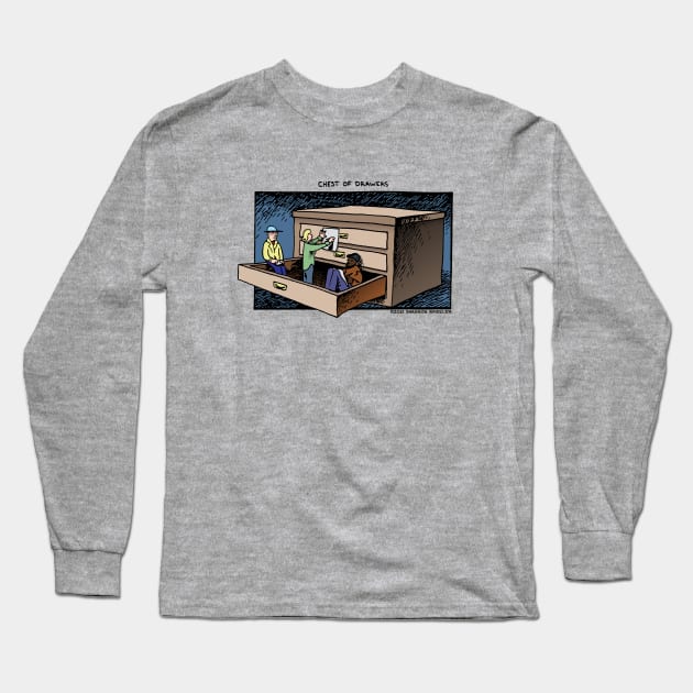 Chest of Drawers Long Sleeve T-Shirt by ShannonWheeler